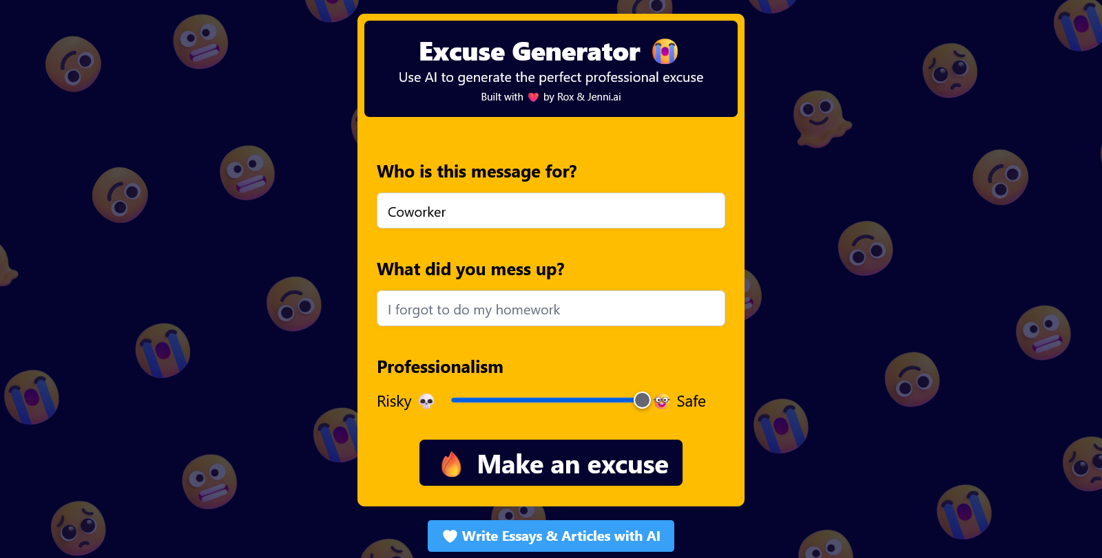 Excuse Generator