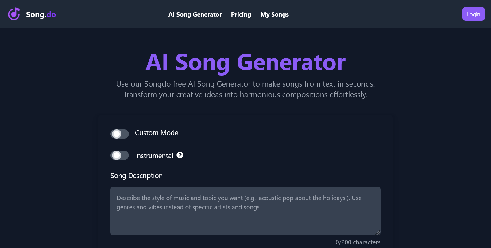Songdo AI Song Generator