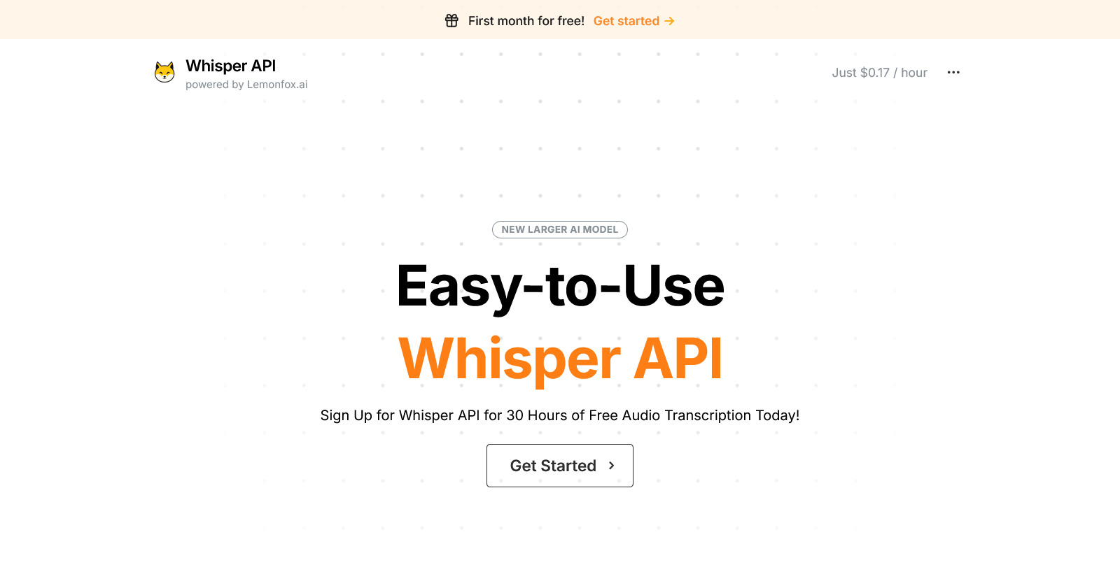 Whisper API